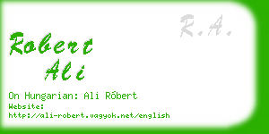 robert ali business card